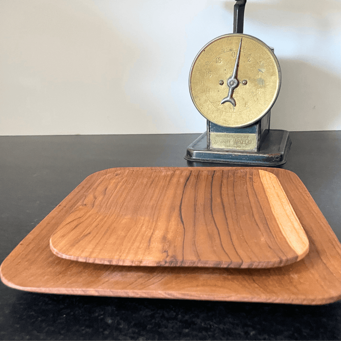 Teak Wood Square Plate - Solange & Frances