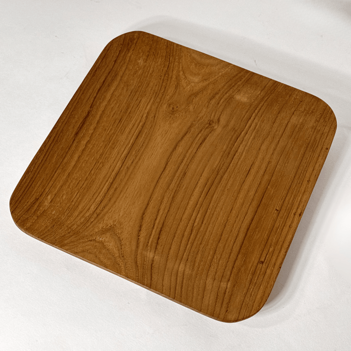 Teak Wood Square Plate - Solange & Frances