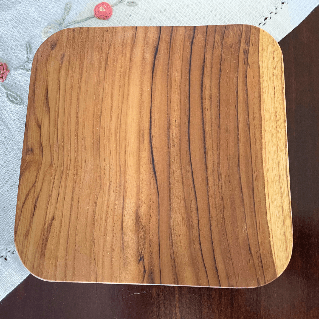 Teak Wood Square Plate - Solange & Frances
