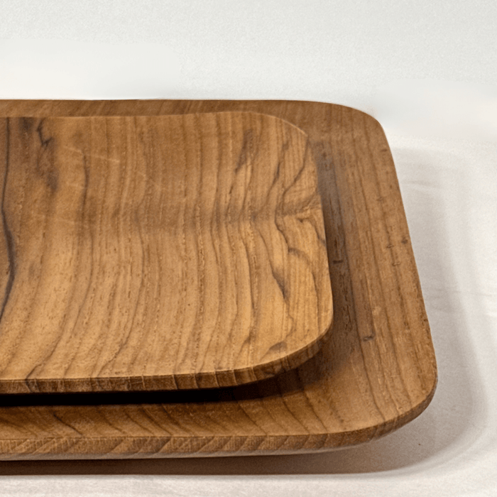 Teak Wood Square Plate - Solange & Frances