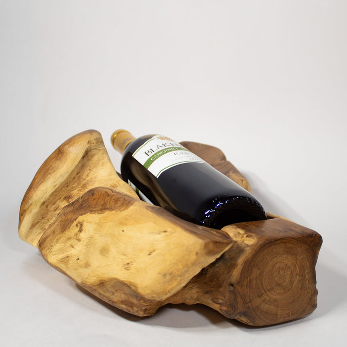 Teak Wood Wine Bottle Holder - Solange & Frances