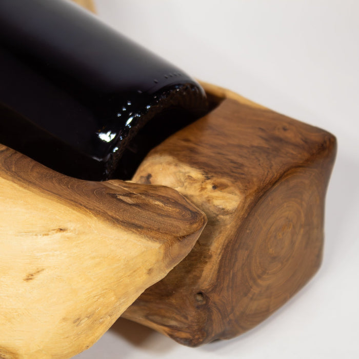 Teak Wood Wine Bottle Holder - Solange & Frances