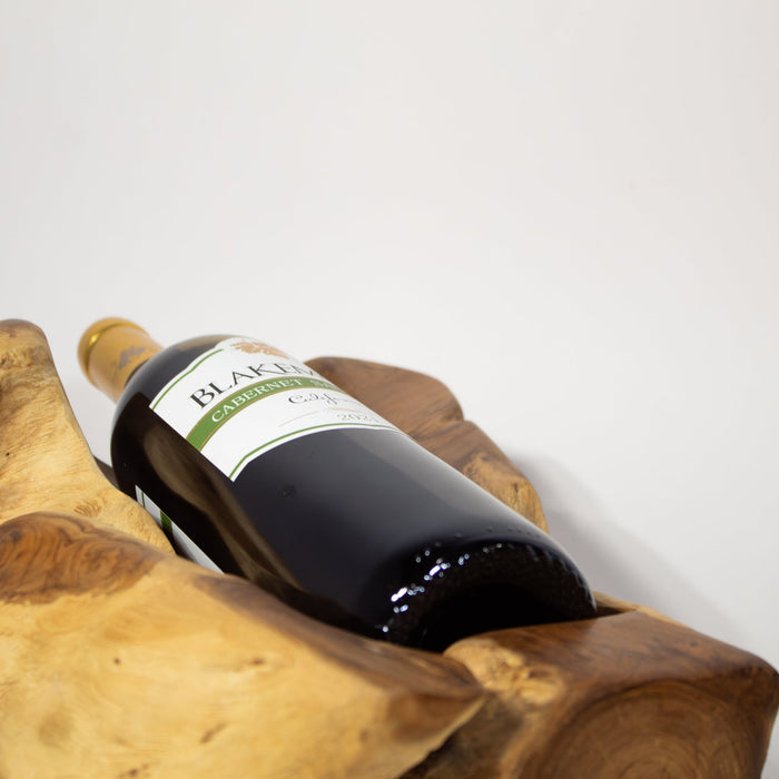 Teak Wood Wine Bottle Holder - Solange & Frances