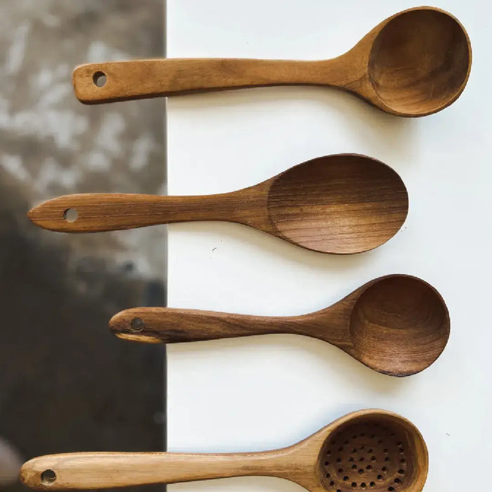 Wooden Kitchen Utensils, Teak, Set of 8 | Solange & Frances