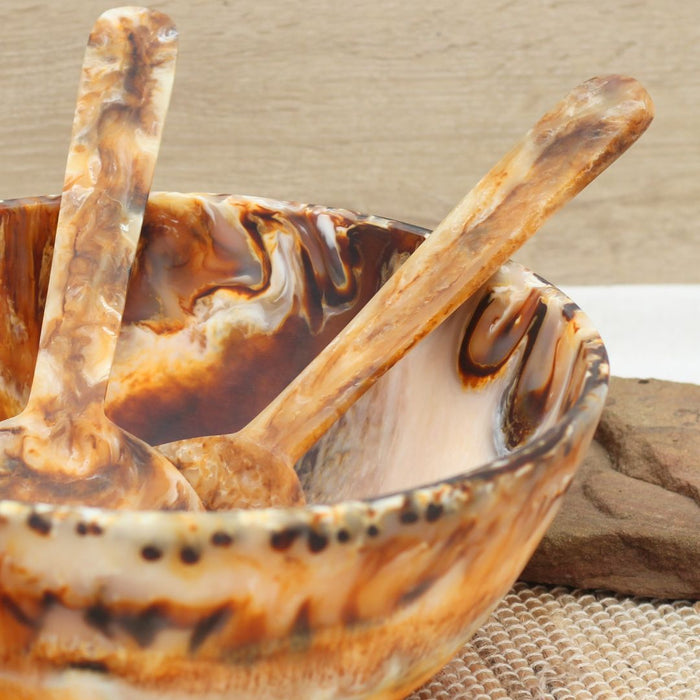 Tortoiseshell Salad Servers - Set of 2 - Solange & Frances