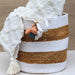 White Cotton Jute Basket - Solange & Frances