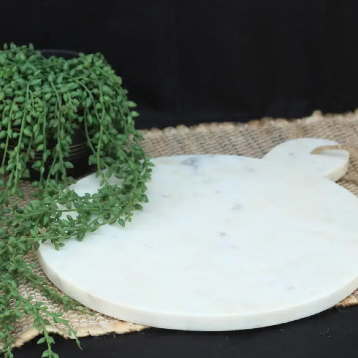 White Marble Round Cutting Board - Solange & Frances