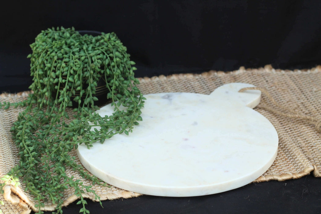 White Marble Round Cutting Board - Solange & Frances