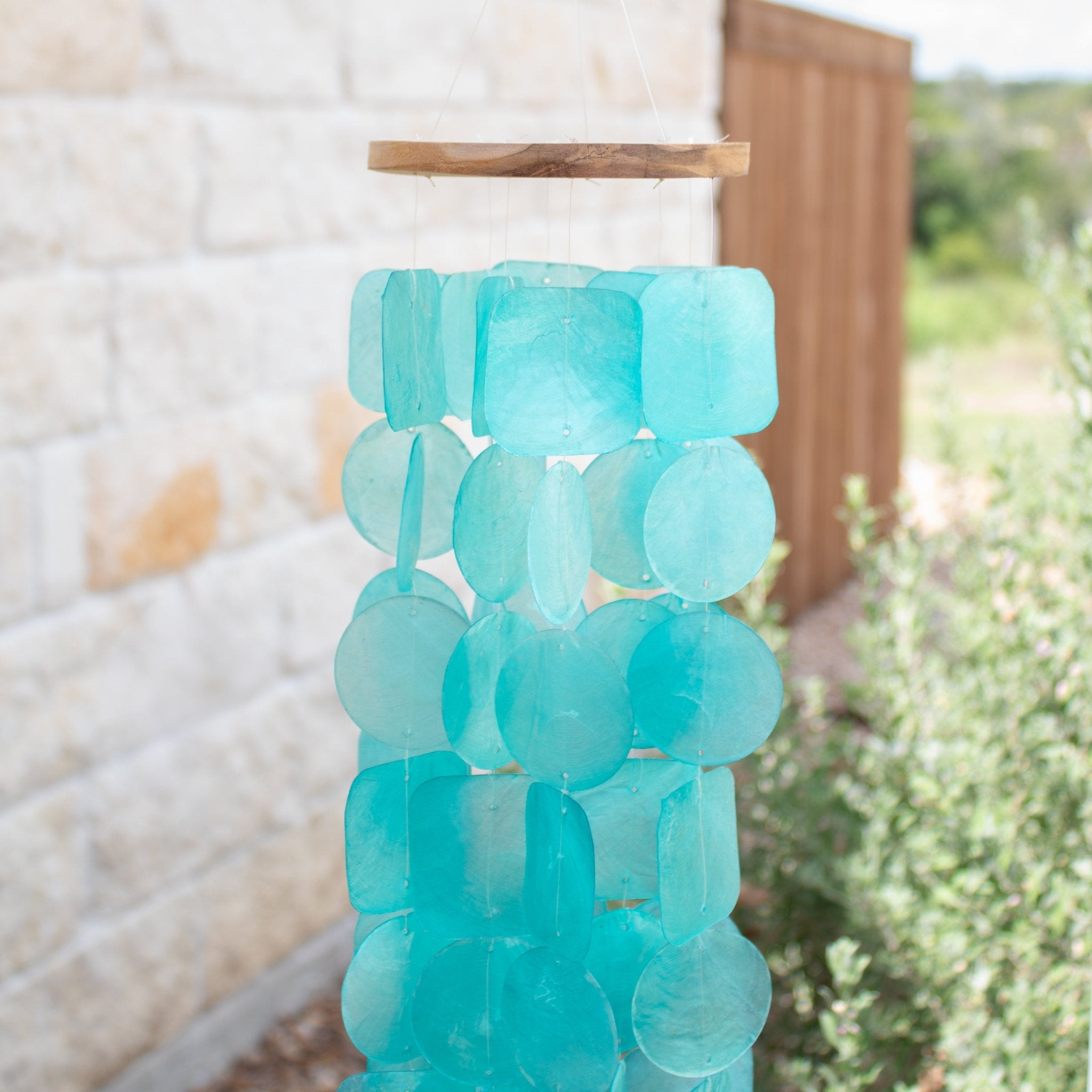 Wind Chimes for Outdoors - Capiz Shell - 8 color options - Solange & Frances