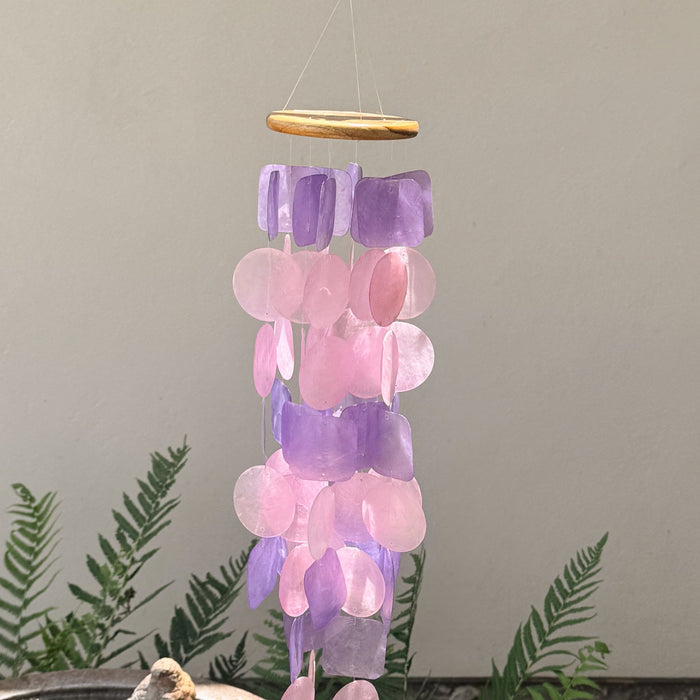 Wind Chimes for Outdoors - Capiz Shell - 8 color options - Solange & Frances
