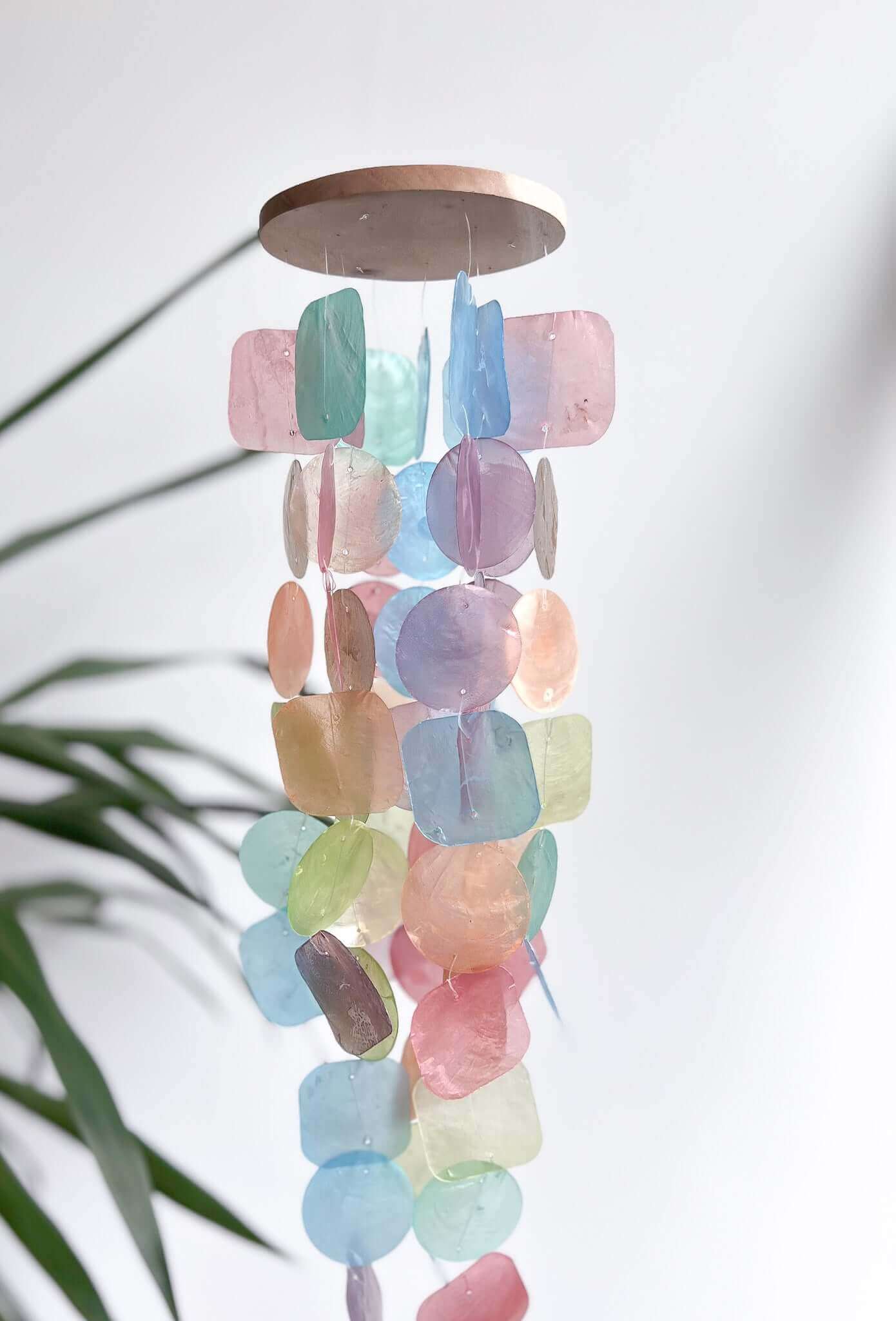 Wind Chimes for Outside - Capiz Shell - Rainbow - Solange & Frances