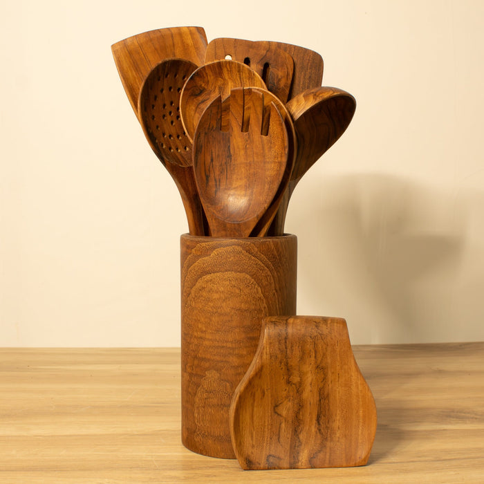 Wooden Kitchen Utensils, Teak - Solange & Frances