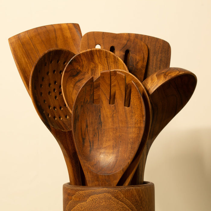 Wooden Kitchen Utensils, Teak - Solange & Frances