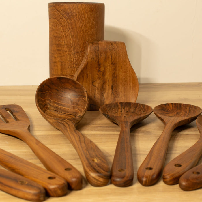 Wooden Kitchen Utensils, Teak - Solange & Frances