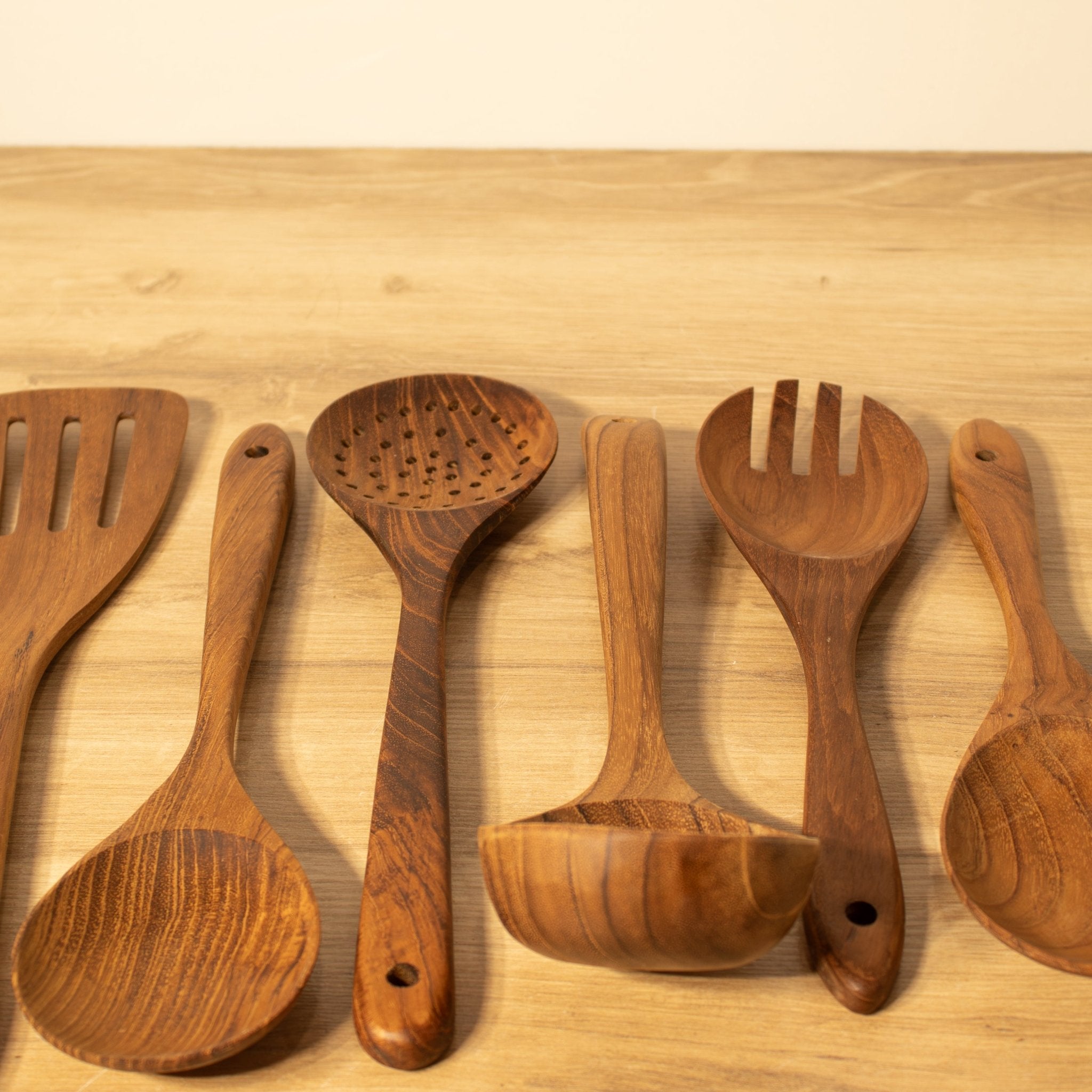 Wooden Kitchen Utensils, Teak - Solange & Frances