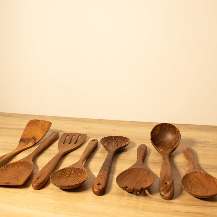 Wooden Kitchen Utensils, Teak - Solange & Frances