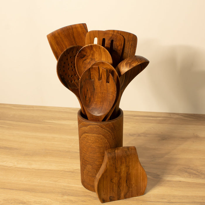 Wooden Kitchen Utensils, Teak - Solange & Frances
