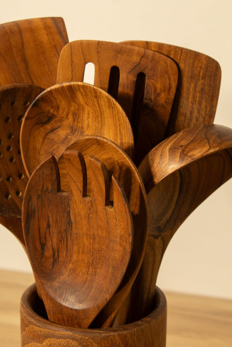 Wooden Kitchen Utensils, Teak - Solange & Frances