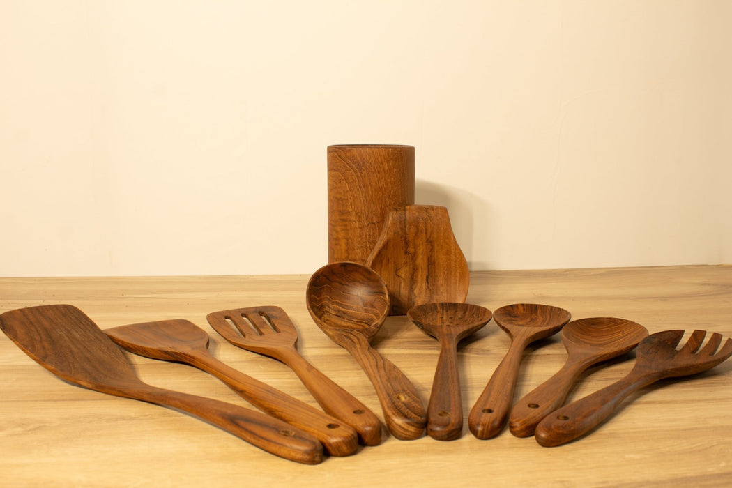 Wooden Kitchen Utensils, Teak - Solange & Frances