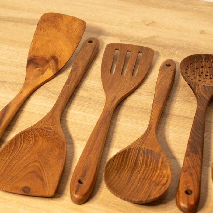 Wooden Kitchen Utensils, Teak - Solange & Frances