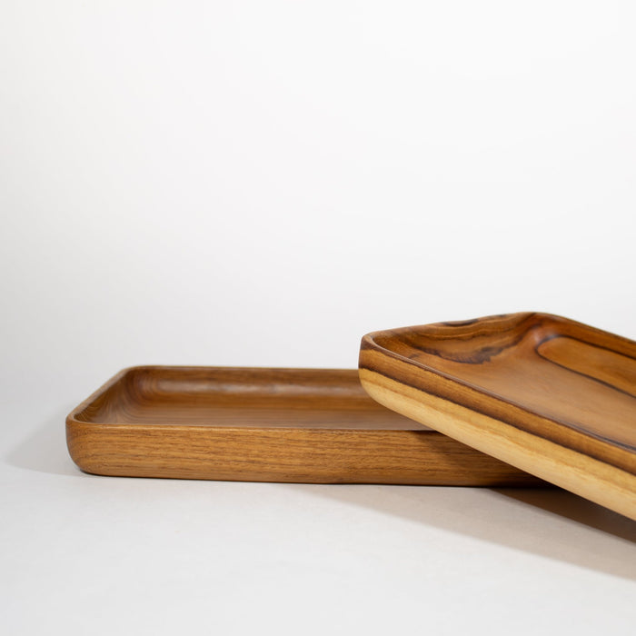 Wooden Teak Tray - Rectangular - Solange & Frances