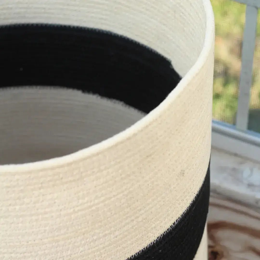 Woven Black & White Baskets - Set of 2 - Solange & Frances