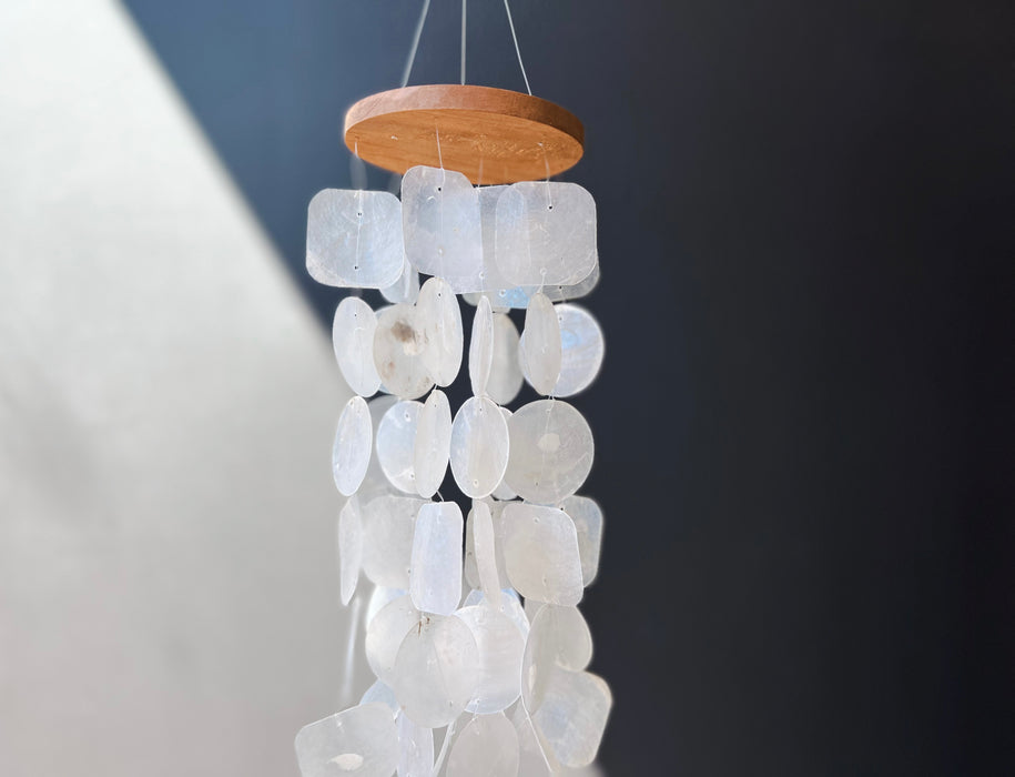 Wind Chimes for Outside - Capiz Shell - Natural
