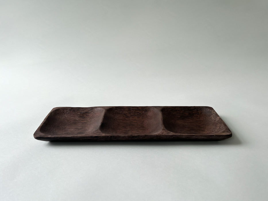 Palm Wood Divided Serving Tray