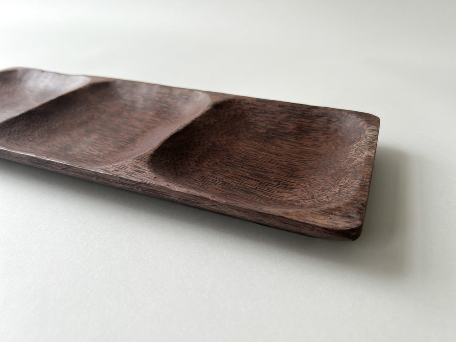 Palm Wood Divided Serving Tray