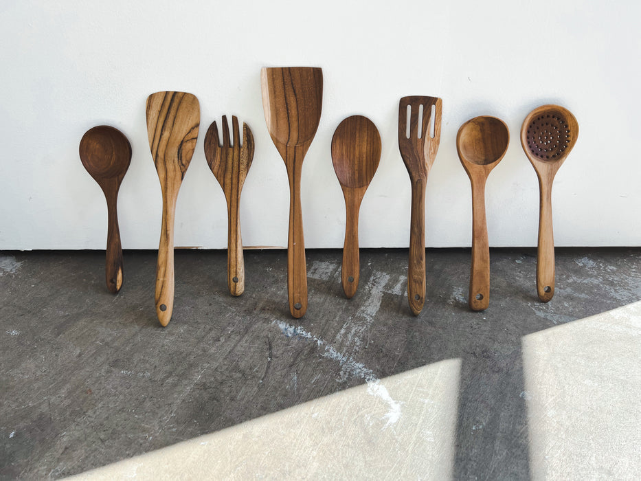 Wooden Cooking Utensils,Teak Wooden Spoons for Cooking Wood