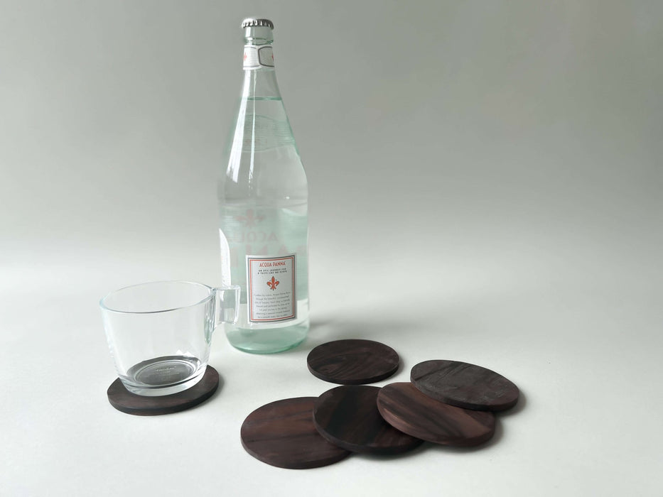 Wood Coasters - Round, Set of 6 - Solange & Frances