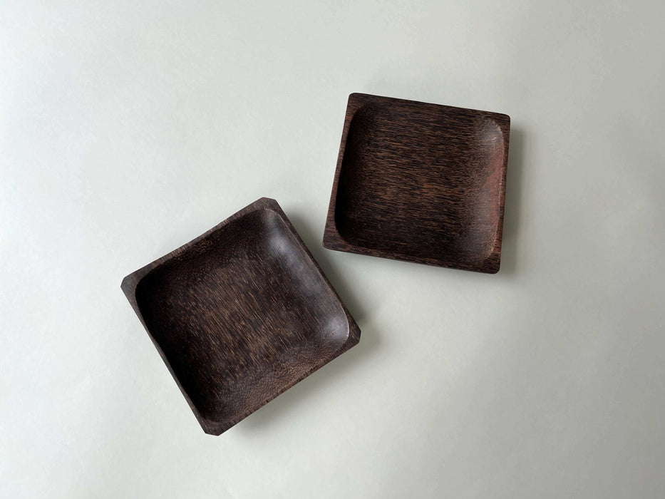 Wood Square Plate Duo - Solange & Frances